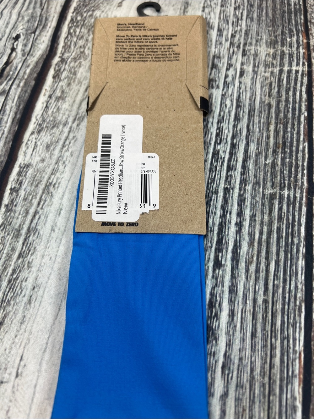 Nike Dri-FIT Fury Printed Headband Blue Orange Yellow NWT - Picture 2 of 3